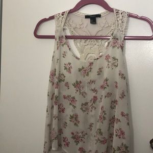 White floral tank top